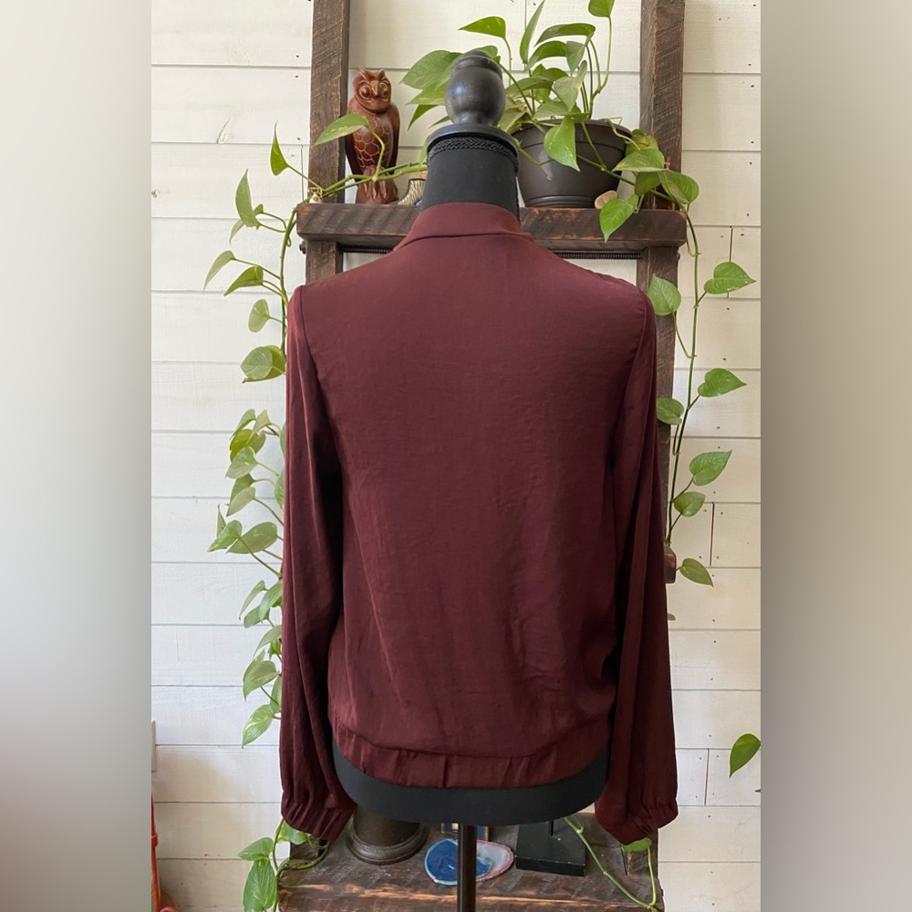 H&M: Women's Burgundy Bomber Jacket - Picture 7 of 17